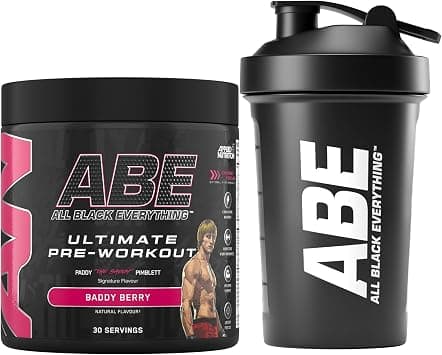 Applied Nutrition Bundle ABE Pre Workout 375g + ABE Black Shaker 400ml | All Black Everything Pre Workout Powder, Energy Drink, Physical Performance, Creatine, Beta Alanine, Caffeine (Baddy Berry) on Amazon.ae - Price Tracker