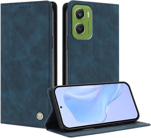 Leather Magnetic Folio Case for Motorola Moto G06 4G, All-Round Protection Premium PU/TPU Shockproof Leather Case, with Card Slot Stand Function Flip Wallet Phone Case Dark Blue on Amazon.ae - Price Tracker