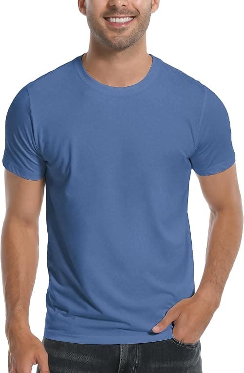 Pioneer Camp Mens Bamboo T Shirt Ultra Soft White Plain Tshirts Shirts for Men Cooling Crew Neck Casual Basic Tee Shirt on Amazon - Best Deal Finder