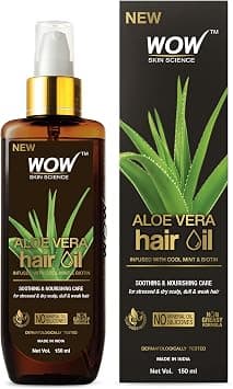 WOW Skin Science Aloe Vera Hair Oil for Scalp Soothing and Nourishment of Dry Scalp and Weak, Dull Hair - 150ml on Amazon.ae - Price Tracker