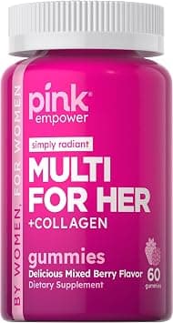 PINK Multivitamin Gummies for Women | Non-GMO & Gluten Free | Plus Collagen & Biotin | Mixed Berry Flavor on Amazon.ae - Price Tracker