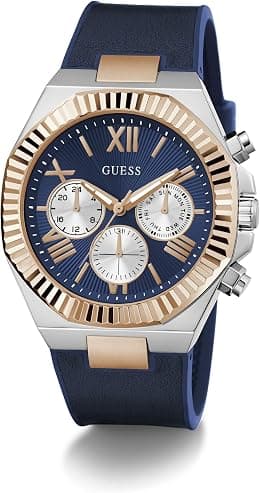 GUESS P SLV CS W/P RS GLD TR/SUN BLUE MF DL/BLUE SILICONE/BLUE SMTH LTR STRP STRP - Best Deal Finder