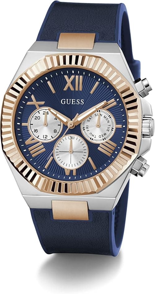 GUESS P SLV CS W/P RS GLD TR/SUN BLUE MF DL/BLUE SILICONE/BLUE SMTH LTR STRP STRP on Amazon.ae - Price Tracker