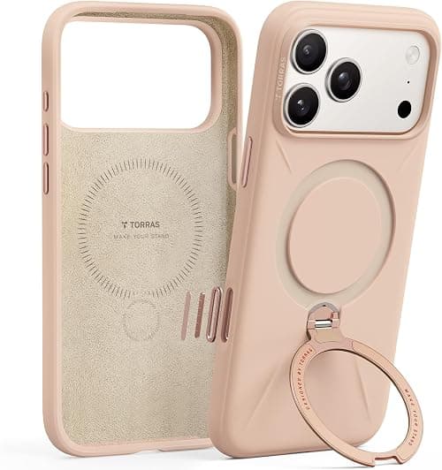 TORRAS Q3 Silicone for iPhone 17 Pro Max Case Magnetic Stand Bliss Pink on Amazon.ae - Price Tracker