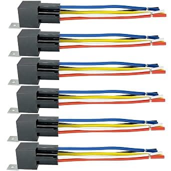 THE WHITE SHOP 6pcs 80/60Amp 12v 5-pin Relay Kit, 12-Volt Automotive Relay with Heavy-Duty Pigtail on Amazon.ae - Price Tracker