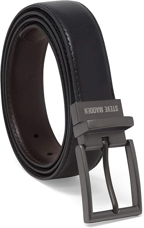 Steve Madden mens Dress Casual Every Day Leather Belt Belt on Amazon.ae - Price Tracker