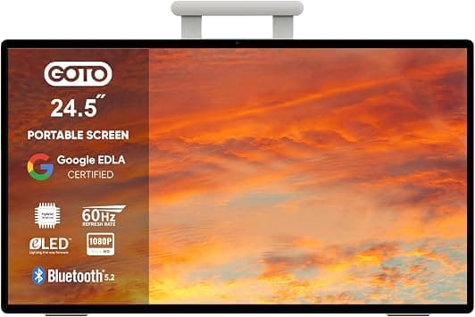GOTO 24.5" Portable Smart Touchscreen Display, Google EDLA Certified, Full HD 10-Point Touch, Octa-Core, 8MP 4K Camera, USB-PD Charging, Dual-Band WiFi 6, VESA Mount, 2-Year Brand Warranty on Amazon.ae - Price Tracker