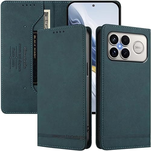 Phone Cover Compatible with Xiaomi Poco F8 Ultra 5G,Compatible with Redmi K90 Pro Max 5G 【RFID Blocking】【Card Holder Magnetic closure Flip Stand】Case Green on Amazon.ae - Price Tracker