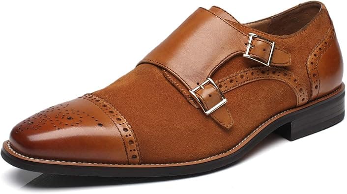La Milano Men Dress Shoes Lace Up Oxford Classic Plain Toe Modern Formal Leather Shoes for on Amazon.ae - Price Tracker