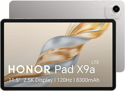 HONOR Pad X9a LTE Tablet 11.5" 120Hz Display, 8GB RAM + 128GB Storage, Snapdragon 685, 8300mAh Battery, 35W Fast Charging, Stylus Support, Grey, Android 15, (2025 Model) + FREE Protective Flip Cover on Amazon.ae - Price Tracker