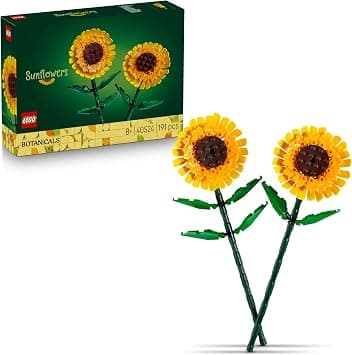 LEGO Botanicals Sunflowers - Yellow Faux Flowers Building Set - Desk Decoration or Floral Bouquet Home Decor - Gift for 8+ Year Old Girls, Boys and Teenagers - Botanical Collection - 40524 - متتبع أسعار Amazon.sa