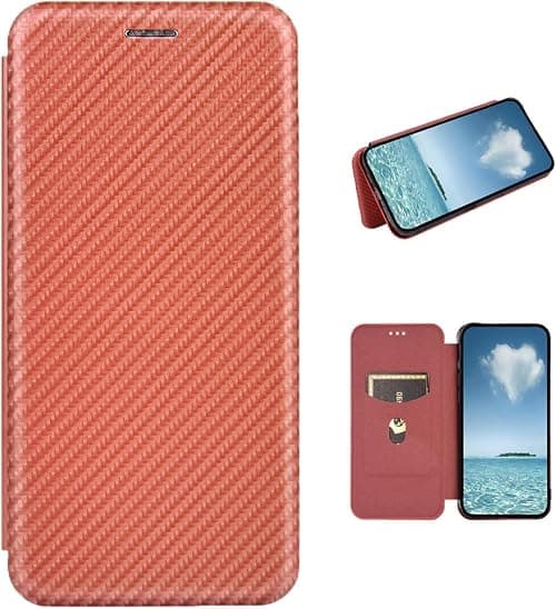 COQUE Case for Motorola Moto G77 5G Phone case,Leather Flip Wallet Case with Card Slot,Carbon Fiber Leather TPU Case Motorola Moto G77 5G-Brown on Amazon.ae - Price Tracker