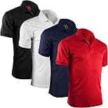 Albert Morris Mens Striped Short Sleeve Polo Shirts 4 Pack - Best Deal Finder
