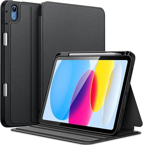 JETech Folio Case for iPad (A16) 11th/10th Gen, Black | For 2025/2022 Model, Multi-Angle Stand Cover, Pencil Holder, Slim Protective Cover, Auto Wake/Sleep on Amazon.ae - Price Tracker