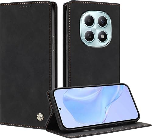 Leather Folio Case for Xiaomi Redmi Note 15 5G, Magnetic Flip Design, Premium PU/TPU Leather Wallet Case Anti-Shock Case, Resistant Drop Total Protection, Black على Amazon.ae - متتبع الأسعار