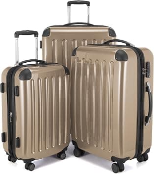 HAUPTSTADTKOFFER - Alex - Set of 3 Hard-side Luggages Trolley Suitces Expandable, TSA, (S, M & L), champagne on Amazon.sa - Price Tracker