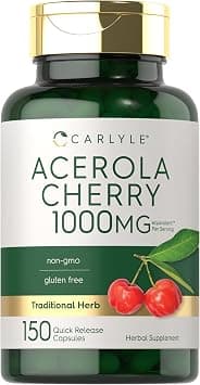 Carlyle Acerola Cherry Capsules | 1000mg | 150 Count | Non-GMO & Gluten Free Extract | Acerola Berry on Amazon.ae - Price Tracker