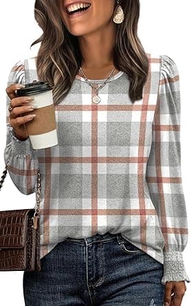 XIEERDUO Blouses for Women Dressy Casual Long Sleeve Shirts Fashion Clothing Puff Sleeve Tunic Tops with Smocked Cuffs on Amazon.ae - Price Tracker