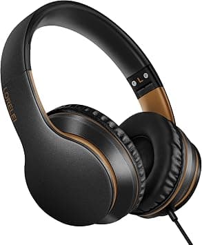 LORELEI X6 Over-Ear Headphones with Microphone, Lightweight Foldable & Portable Stereo Bass Headphones with 1.45M No-Tangle, Wired Headphones for Smartphone Tablet MP3 / 4 (Black-Gold) - Amazon.ae Price Tracker
