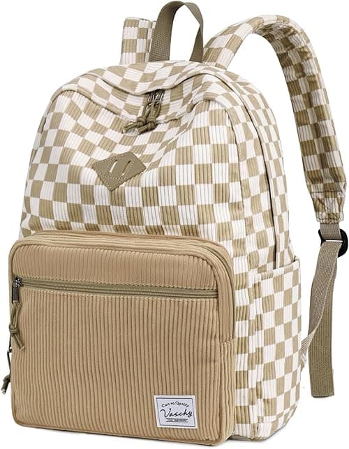 Corduroy Backpack for Men Women, VASCHY Casual Cute Fleece School Bag 15.6 inch Lightweight Daypack for Teens/Men/Women Travel on Amazon.ae - Price Tracker