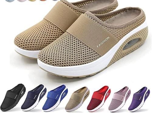 Slip-On Walking Shoes Walking Shoes For Women Lightweight Orthopedic Diabetic Walking Sandals Slippers on Amazon.ae - Price Tracker