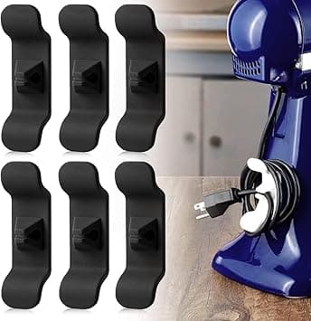 Cord Organizer for Kitchen Appliances - 6 PCS Black Essential Usefull Kitchen Gadgets for New Home, Apartment Must Haves Black Kitchen Accessories on Amazon.ae - Price Tracker