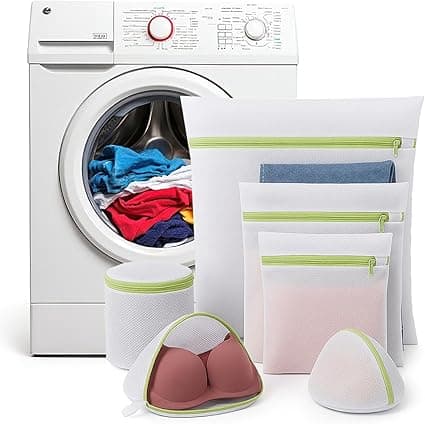 AMERTEER 6 PCS Mesh Laundry Bags with Zipper – Durable Reusable Wash Bags for Washing Machines – Perfect for Delicates, Bras, Underwear, Lingerie, Socks &amp; Travel Laundry Protection on Amazon.ae - Price Tracker