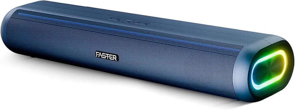 Faster Nexon Z30 Portable 30W Bluetooth Soundbar-Wireless Speaker for PC, Laptop,TV, Smartphone, Tablet- Mini Home Theater RGB Lights-USB/Aux/TF Card Support Plug & Play-Deep Powerful Sound (Blue) on Amazon.ae - Price Tracker