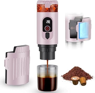 Jradse Portable Espresso Machine, 20 Bar Pressure 2-in-1 Mini Coffee Machine, 7650 mAh Replacement Battery & USB-C Quick Charge, for Nespresso Capsules & Ground Coffee, Travel, Office, Camping on Amazon.ae - Price Tracker