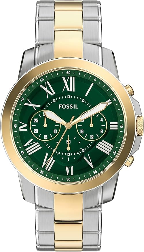 Fossil Men's Grant Chronograph Two-Tone Stainless Steel Watch (Model: FS6131) on Amazon.ae - Price Tracker