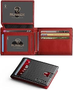 RUNBOX Wallet for Men Slim Rfid Leather 2 ID Window With Gift Box - Amazon.ae Price Tracker