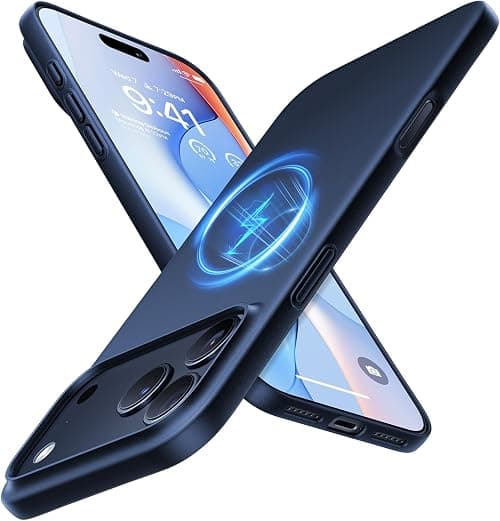 TORRAS Magnetic Slim-Fit for iPhone 17 PRO MAX Case, Ultra-Thin 17 ProMax Phone Case Compatible with MagSafe, Light Anti-Scratch Matte Hard PC Bayer 6.9 inch OriginFit, Deep Blue on Amazon.ae - Price Tracker