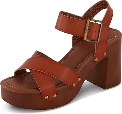 Dunes Women's Patsy Faux Wood Sandal +Comfort Foam & LiteSole Technology, Wide Widths Available on Amazon.ae - Price Tracker