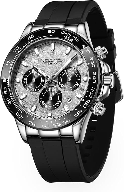 TERRIFI Multifunctional Men’s Watch, Black Quartz Analog Wrist Watch, Waterproof Sport Watch with Luminous Display, Calendar & Chronograph Timer, Big Face Design for Men on Amazon.ae - Price Tracker