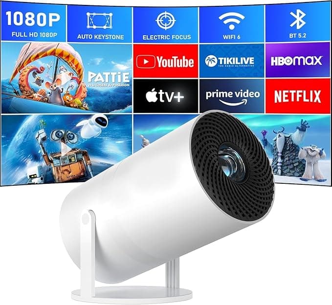 Portable Mini Projector with Android System WiFi 6 and Bluetooth on Amazon.ae - Price Tracker