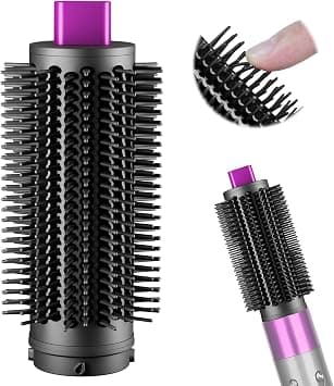 Upgraded Round Volumizing Brush for Dyson Airwrap, Round Brush Attachment Compatible with Airwrap HS01/05/08, Flexible Bristles for Root Lift Volume Frizz Control Styling Volumizing, Rose - Best Deal Finder