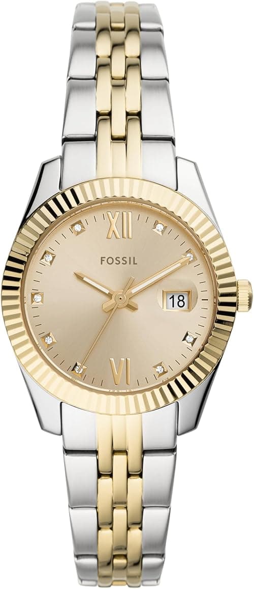 Fossil Scarlette Mini Three-Hand Date Stainless Steel Watch - ES5061 on Amazon.ae - Price Tracker