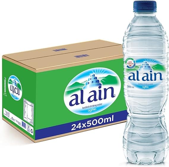 Al Ain Mineral Water, 500ml, Pack of 24, Low Sodium, Balanced Minerals, Bottle on Amazon.ae - Price Tracker