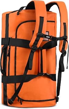 MIER 90L Water Resistant Backpack Duffle Heavy Duty Convertible Duffle Bag with Backpack Straps for Gym, Sports, Travel, Orange, Orange, 90L, Heavy Duty Duffel Backpack on Amazon.ae - Price Tracker