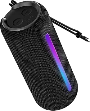 boAt Newly Launched Stone Spinx Pro Bluetooth Speaker with 20 W RMS Sound, Up to 8 hrs of Playtime, BTv5.0, Built-in Mic, RGB LEDs, TWS Feature, TF Card, AUX Port & USB Type-C Port(Midnight Black) - Best Deal Finder