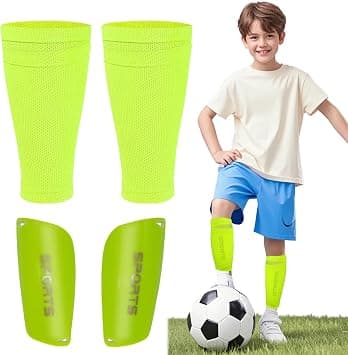 Kids Football Shin Pads with Elastic Sleeves (1 Pair) - واقي قصبة الساق لكرة القدم للأطفال مع أكمام | Youth Soccer Shin Guards for Boys & Girls, Complete Leg Protection on Amazon.ae - Price Tracker