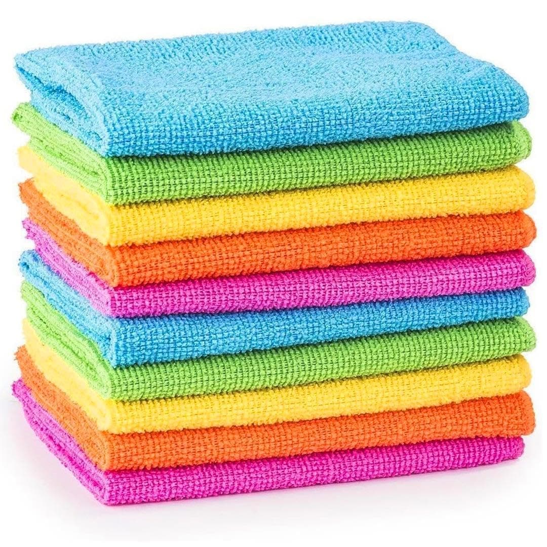 MTS (10) - MTS 10/20/30/40/50 Microfibre Cleaning Cloths Dusters Car Bathroom Polish Towels (10), Multi-coloured on Amazon.ae - Price Tracker