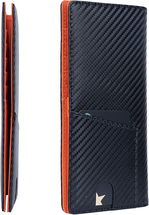 Alldaily Bifold Long Slim Wallets for men, Leather RFID Blocking Credit Card Holder with ID Window on Amazon.ae - Price Tracker