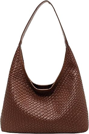 2024 Leather Tote Bag for Women Top-handle Shoulder Bag, Hobo Bags Large Capacity Soft Vegan Crossbody Handbag Underarm on Amazon.ae - Price Tracker