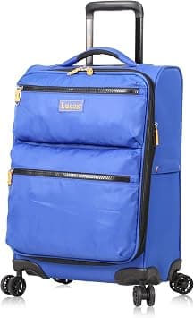 LUCAS Ultra Lightweight Carry On - Softside 20 Inch Expandable Luggage - Small Rolling Bag Fits Most Airline Compartments - Durable 8-Spinner Wheels Suitcase, Royal Blue, 20in - Best Deal Finder