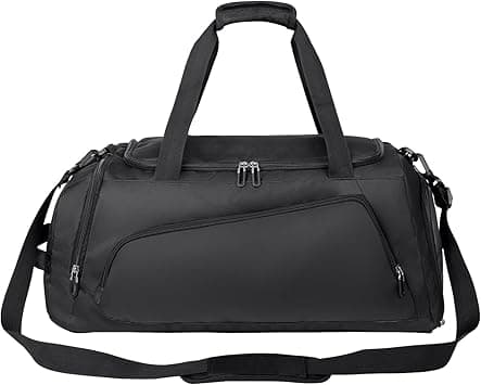 Gym Bag With Dry Wet Separation And Shoe Compartment Pockets Water Resistant Weekender Duffel Travel Bags on Amazon.ae - Price Tracker