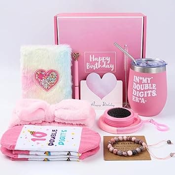 10 Year Old Girl Birthday Gifts-Gifts for 10 Year Old Girl -10th Birthday Pink Gift for Teen Girls-Double Digits Gift for Daughter, Granddaughter, Niece - Amazon.ae Price Tracker