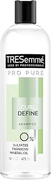 TRESemmé Pro Pure Shampoo Sulfate-Free for Curly Hair Curl Define Hair Shampoo with 0% Sulfates, Parabens, Mineral Oils and Dyes. 16 oz - Best Deal Finder