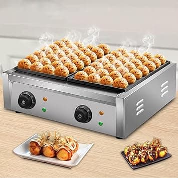 Takoyaki Maker - 56 Holes, Stainless Steel & Cast Iron, Industrial Style on Amazon.ae - Price Tracker