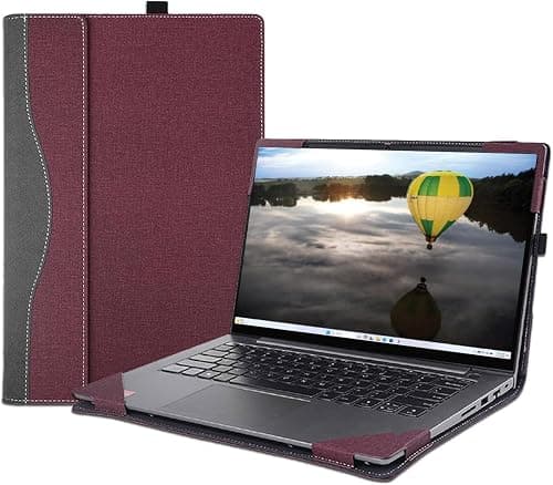 Case Cover for HP OmniBook 7/X 16 inch AI PC 16-ay/16-aw/16-az & for HP OmniBook 5 Laptop 16-ba 16-bc 16z-bc Sleeve,PU Leather Protective Bag Shell with Pen Holder (Wine Red) على Amazon.ae - متتبع الأسعار